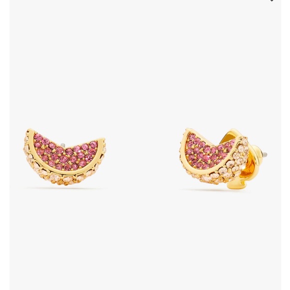 Kate Spade Fruit Salad Pave Grapefruit Stud Earrings, NWT, comes with dust bag.